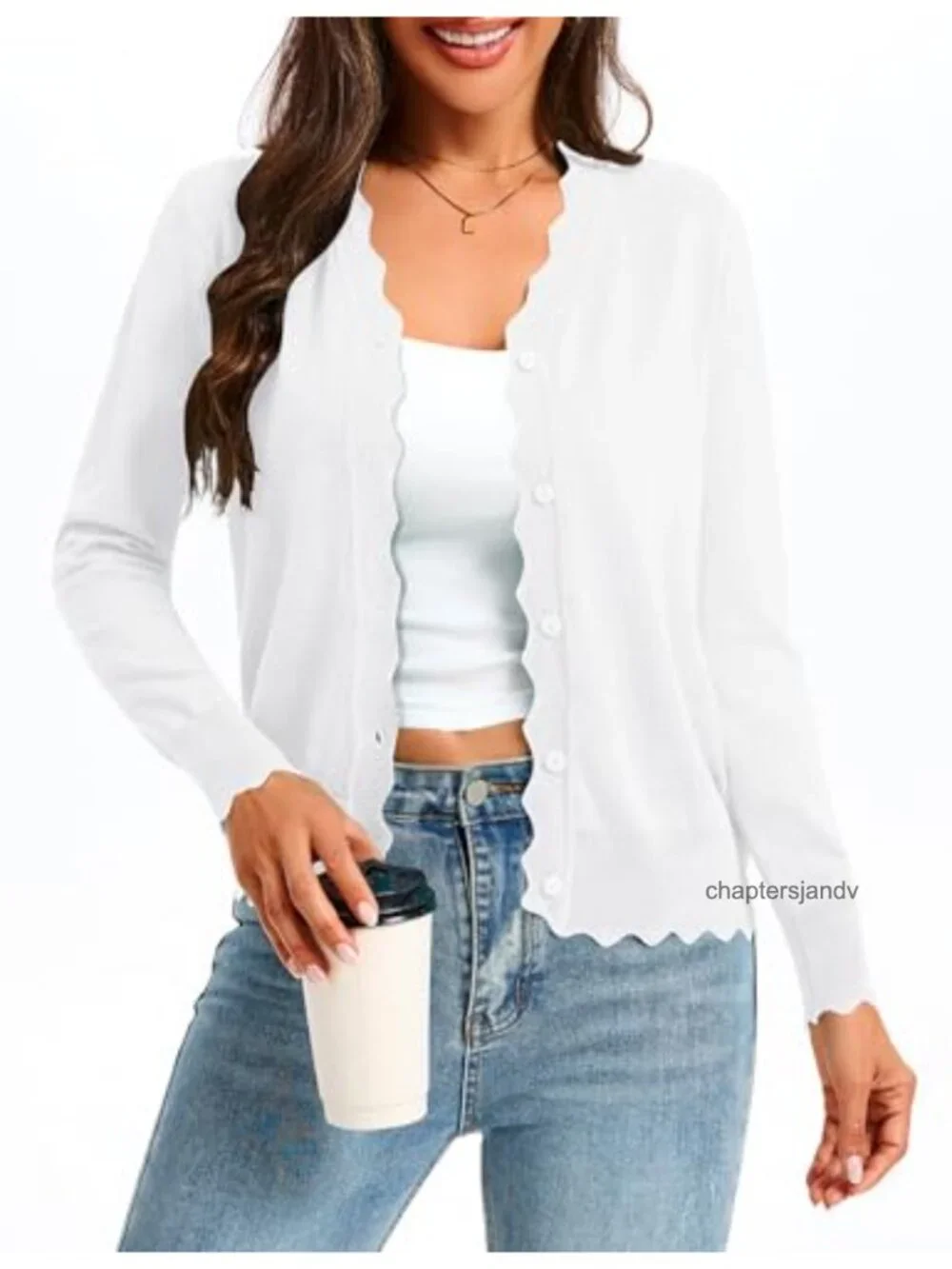 Women's Knit Cardigan Sweater Button Front V-Neck Lightweight